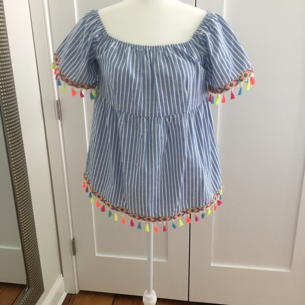 Taboo multicolored tassel shirt